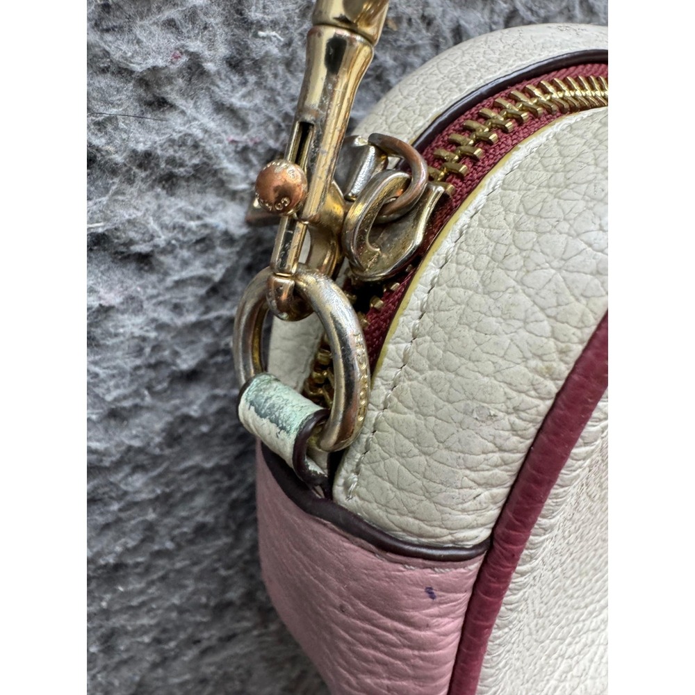 Coach Heart Logo Pebbled Leather Mini Jamie Camera Bag Crossbody Chalk Pink - Picture 5 of 16